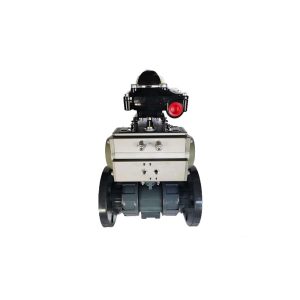 Van Bi Nhựa PVC Nối Bích Điều Khiển Khí Nén