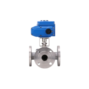 Van bi 3 ngã mặt bích điều khiển điện Q944/5F-16P