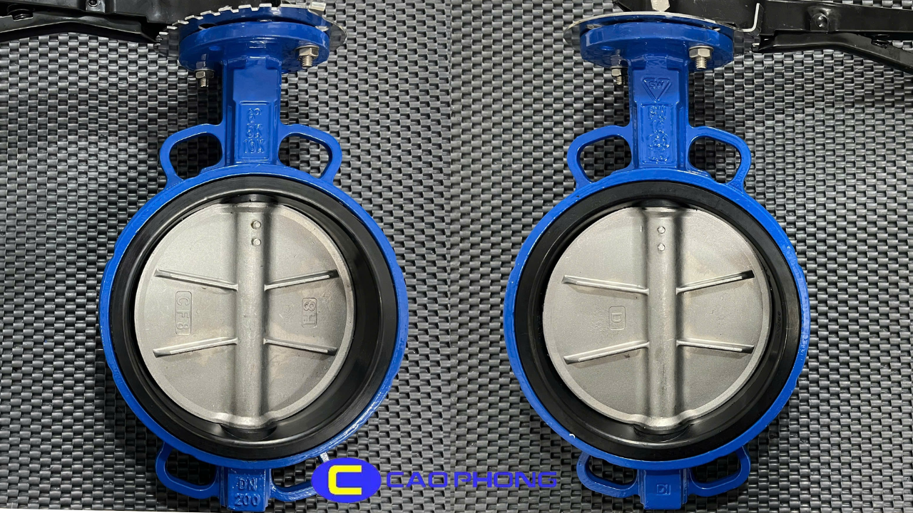 Cận cảnh van bướm gang tay gạt DN200 (Phi 220) Samwoo tại An Thành Phát