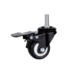 Bánh xe cọc vít nhựa PVC CP117 xoay có khóa