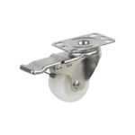 Bánh xe đẩy nhựa PA CP055 xoay khóa kép càng inox 304