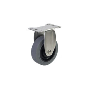 Bánh xe đẩy nhựa TPR tĩnh điện CP081 cố định càng inox